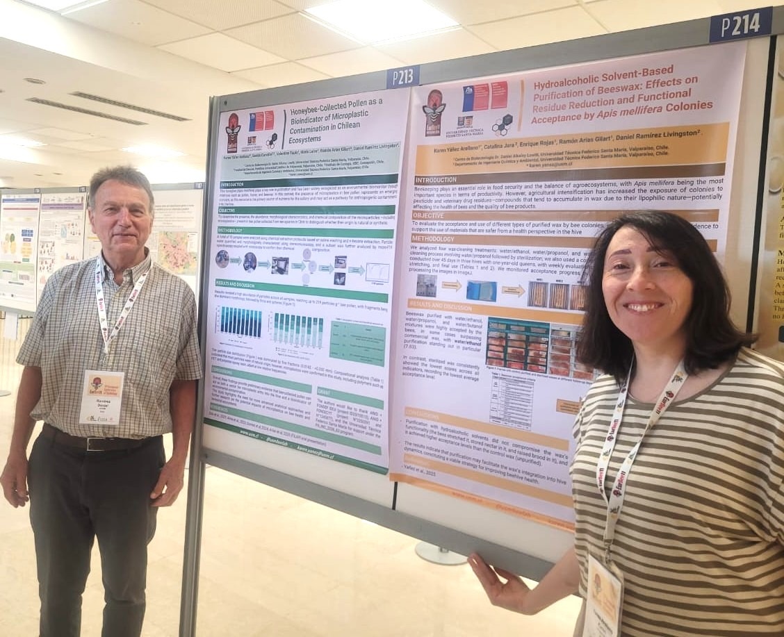 Investigación de USM Bee Lab destaca en congreso europeo por innovador método de purificación de cera de abejas Investigación de USM Bee Lab destaca en congreso europeo por innovador método de purificación de cera de abejas